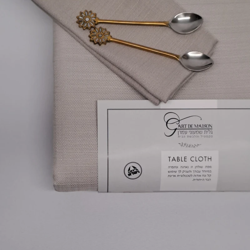 מפת שולחן נטורל צבע אבן אפור חם מלבנית/מרובעת/עגולה