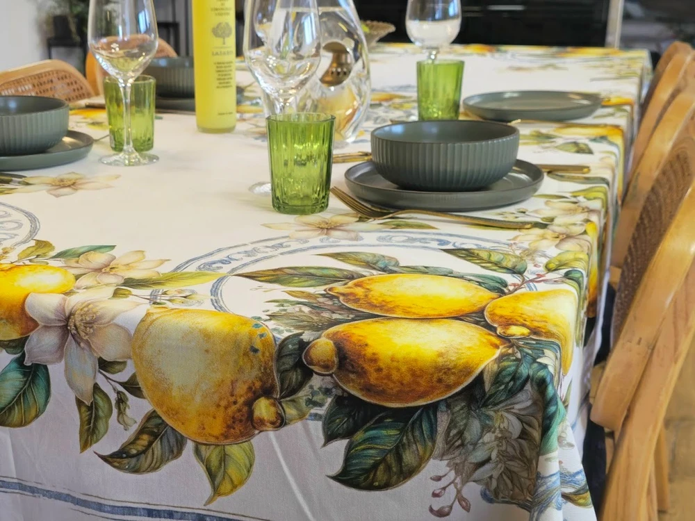 מפת שולחן מודפסת דגם לימונים