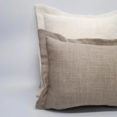 סט זוג כריות לעיצוב הסלון פשתן סוואג'