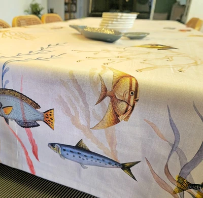 מפת שולחן דגם דגים