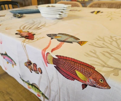 מפת שולחן דגם דגים