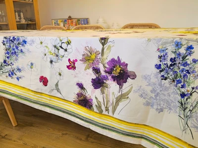 מפת שולחן מודפסת דגם בוקה פרחים