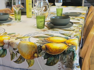 מפת שולחן מודפסת דגם לימונים